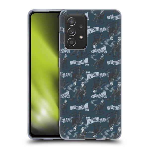 Universal Monsters The Invisible Man Pattern Blue Soft Gel Case for Samsung Galaxy A52 / A52s / 5G (2021)