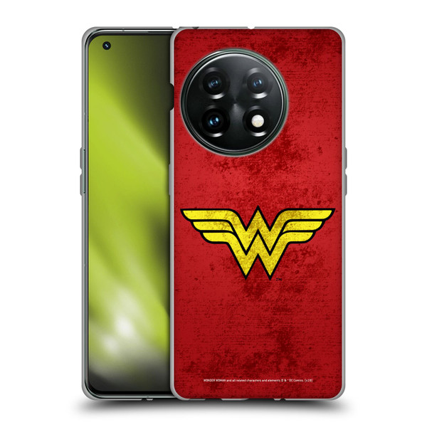 Wonder Woman DC Comics Logos Distressed Look Soft Gel Case for OnePlus 11 5G