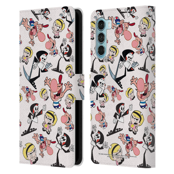 The Grim Adventures of Billy & Mandy Graphics Icons Leather Book Wallet Case Cover For Motorola Edge S30 / Moto G200 5G