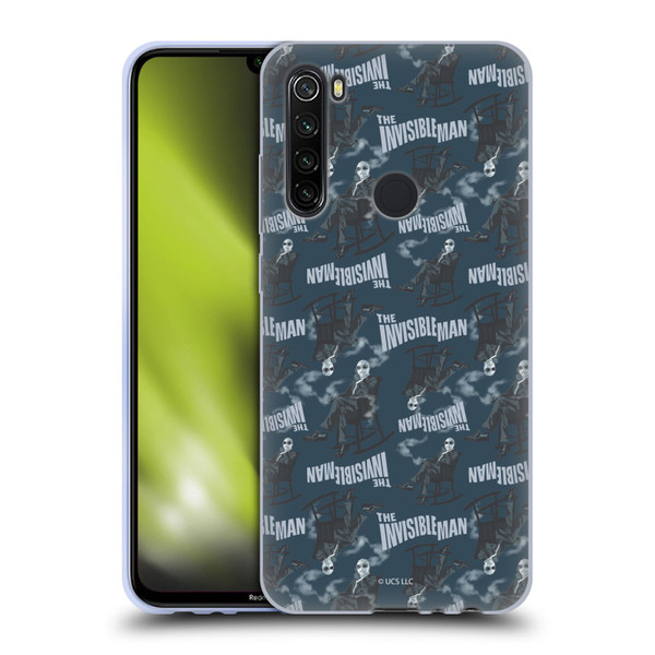 Universal Monsters The Invisible Man Pattern Blue Soft Gel Case for Xiaomi Redmi Note 8T