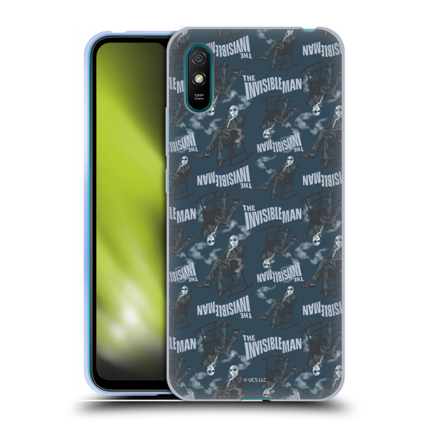 Universal Monsters The Invisible Man Pattern Blue Soft Gel Case for Xiaomi Redmi 9A / Redmi 9AT