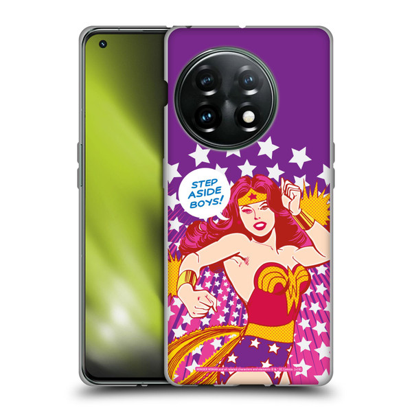 Wonder Woman DC Comics Vintage Art Step Aside Soft Gel Case for OnePlus 11 5G