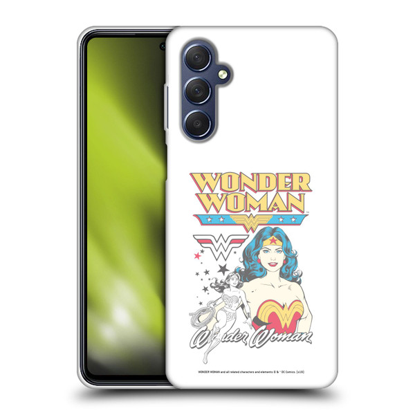 Wonder Woman DC Comics Vintage Art White Soft Gel Case for Samsung Galaxy M54 5G