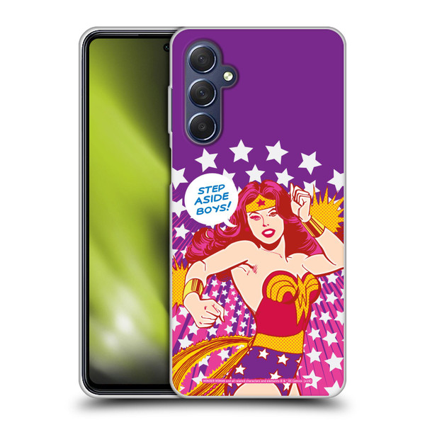Wonder Woman DC Comics Vintage Art Step Aside Soft Gel Case for Samsung Galaxy M54 5G
