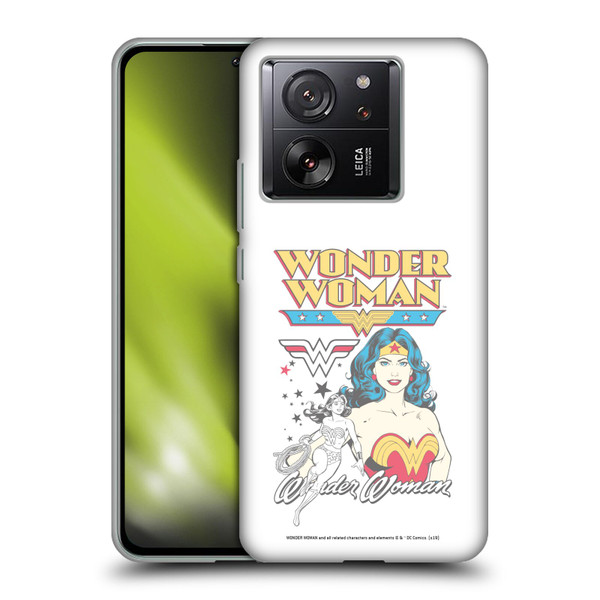 Wonder Woman DC Comics Vintage Art White Soft Gel Case for Xiaomi 13T 5G / 13T Pro 5G