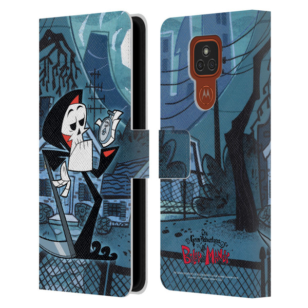 The Grim Adventures of Billy & Mandy Graphics Grim Leather Book Wallet Case Cover For Motorola Moto E7 Plus