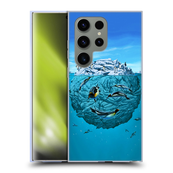 Vincent Hie Graphics Penguin Wink Soft Gel Case for Samsung Galaxy S24 Ultra 5G