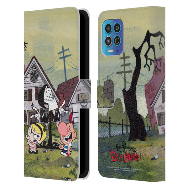 The Grim Adventures of Billy & Mandy Graphics Poster Leather Book Wallet Case Cover For Motorola Moto G100