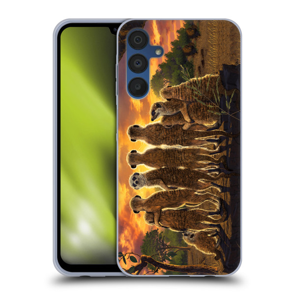 Vincent Hie Key Art Meerkat Family Soft Gel Case for Samsung Galaxy A15