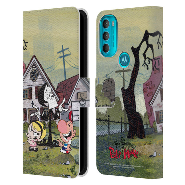 The Grim Adventures of Billy & Mandy Graphics Poster Leather Book Wallet Case Cover For Motorola Moto G71 5G