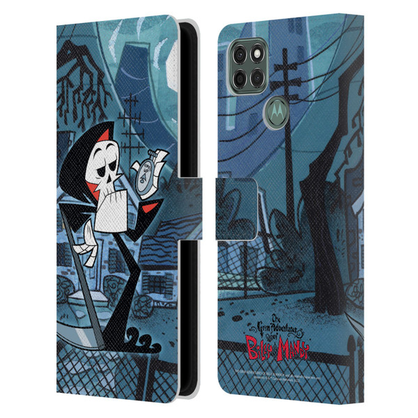 The Grim Adventures of Billy & Mandy Graphics Grim Leather Book Wallet Case Cover For Motorola Moto G9 Power