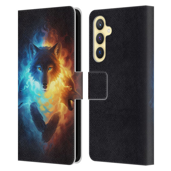 Jonas "JoJoesArt" Jödicke Fantasy Art Inner Fight Leather Book Wallet Case Cover For Samsung Galaxy S23 FE 5G
