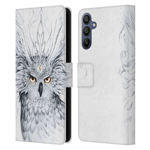 Jonas "JoJoesArt" Jödicke Wildlife Owl Leather Book Wallet Case Cover For Samsung Galaxy A15