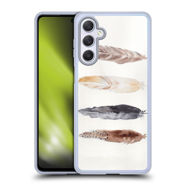 Mai Autumn Feathers Pattern Soft Gel Case for Samsung Galaxy M54 5G