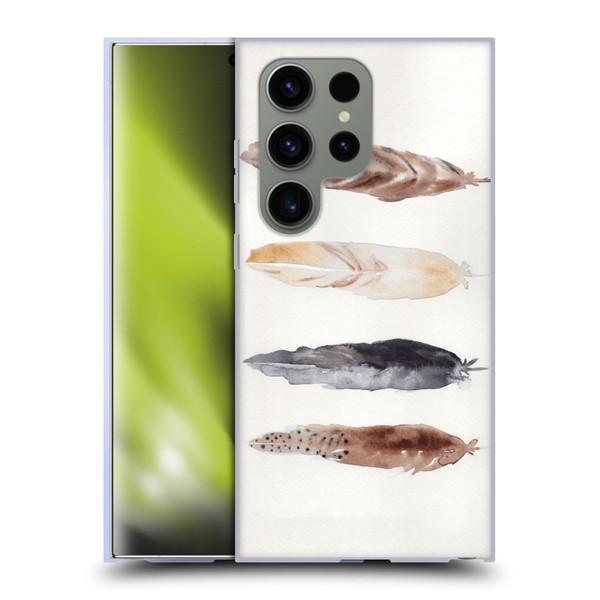 Mai Autumn Feathers Pattern Soft Gel Case for Samsung Galaxy S24 Ultra 5G