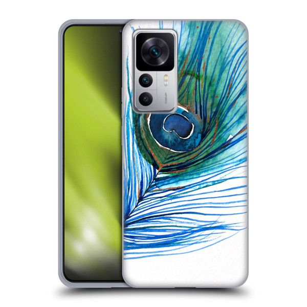 Mai Autumn Feathers Peacock Soft Gel Case for Xiaomi 12T 5G / 12T Pro 5G / Redmi K50 Ultra 5G