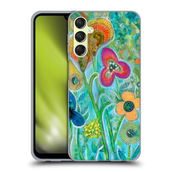 Wyanne Nature Garden Wildflowers Soft Gel Case for Samsung Galaxy A24 4G / Galaxy M34 5G