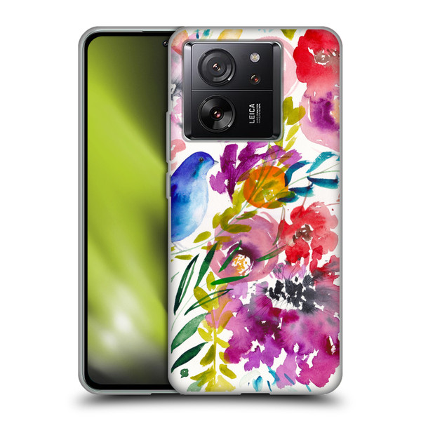 Mai Autumn Floral Garden Bluebird Soft Gel Case for Xiaomi 13T 5G / 13T Pro 5G