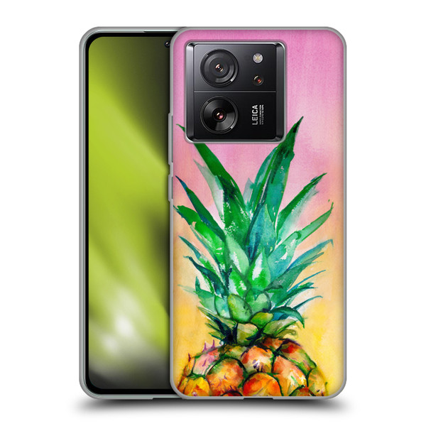 Mai Autumn Paintings Ombre Pineapple Soft Gel Case for Xiaomi 13T 5G / 13T Pro 5G