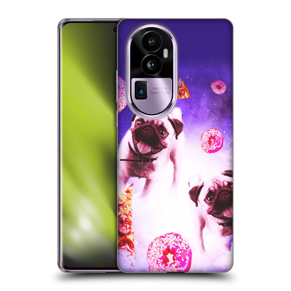 Random Galaxy Mixed Designs Pugs Pizza & Donut Soft Gel Case for OPPO Reno10 Pro+