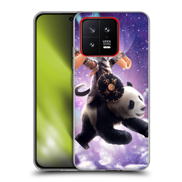 Random Galaxy Mixed Designs Warrior Cat Riding Panda Soft Gel Case for Xiaomi 13 5G