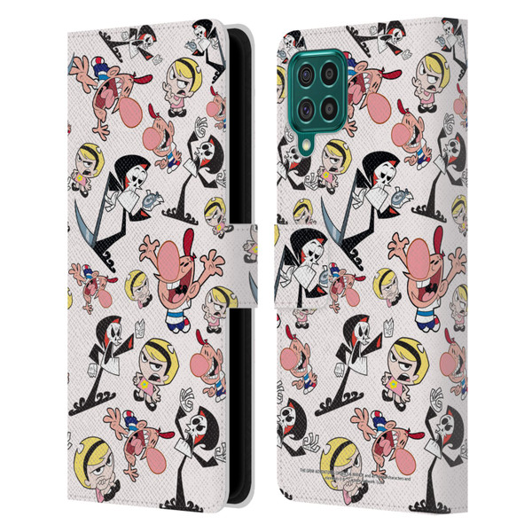 The Grim Adventures of Billy & Mandy Graphics Icons Leather Book Wallet Case Cover For Samsung Galaxy F62 (2021)