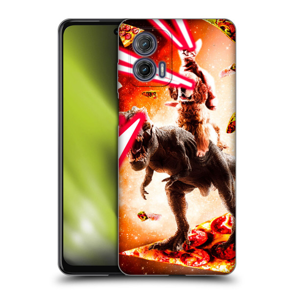 Random Galaxy Space Cat Dinosaur & Dog Lazer Eye Soft Gel Case for Motorola Moto G73 5G