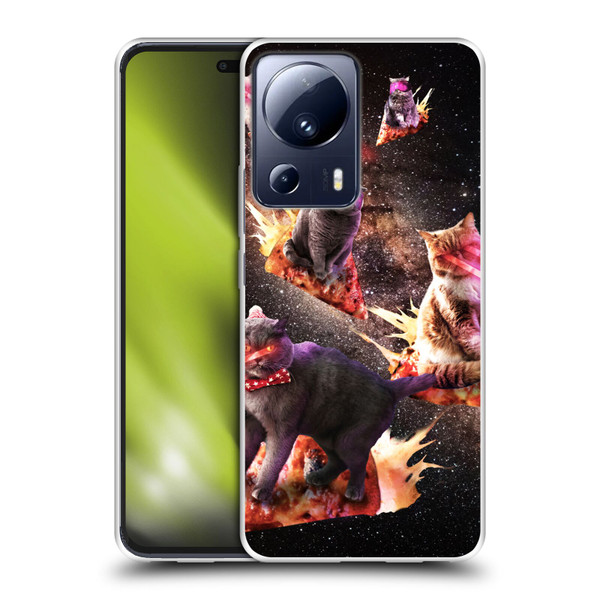 Random Galaxy Space Cat Fire Pizza Soft Gel Case for Xiaomi 13 Lite 5G