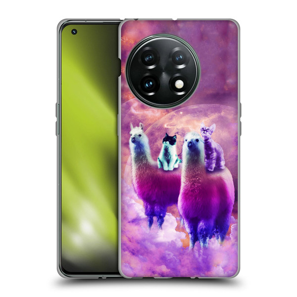 Random Galaxy Space Llama Kitty & Cat Soft Gel Case for OnePlus 11 5G