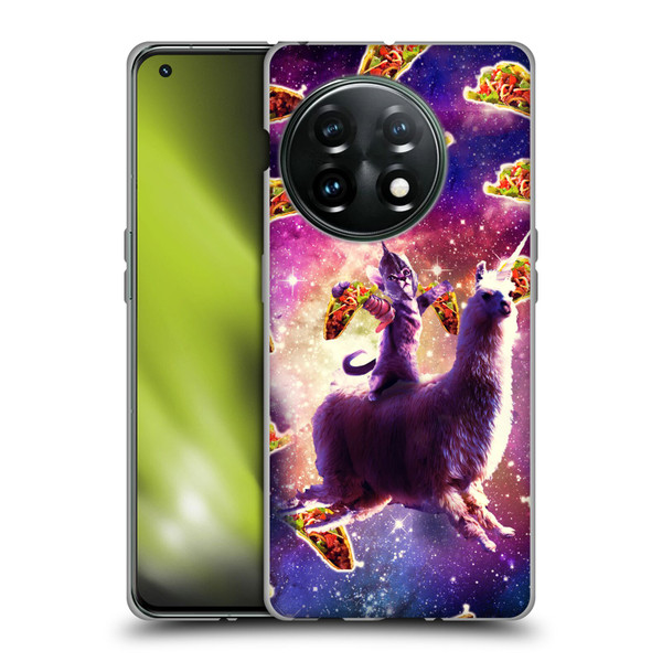 Random Galaxy Space Llama Warrior Cat & Tacos Soft Gel Case for OnePlus 11 5G