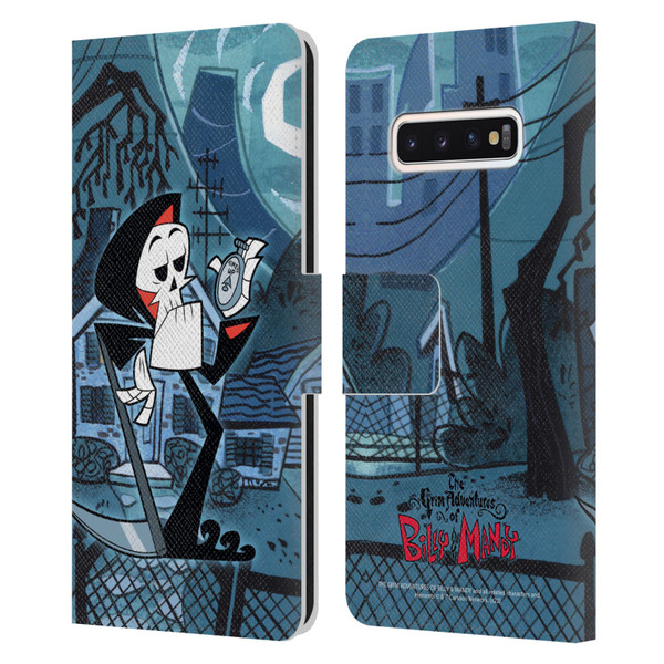 The Grim Adventures of Billy & Mandy Graphics Grim Leather Book Wallet Case Cover For Samsung Galaxy S10