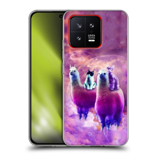 Random Galaxy Space Llama Kitty & Cat Soft Gel Case for Xiaomi 13 5G