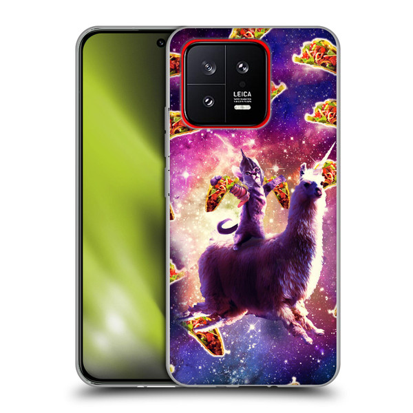 Random Galaxy Space Llama Warrior Cat & Tacos Soft Gel Case for Xiaomi 13 5G