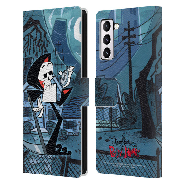 The Grim Adventures of Billy & Mandy Graphics Grim Leather Book Wallet Case Cover For Samsung Galaxy S21+ 5G