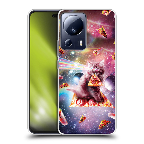 Random Galaxy Space Pizza Ride Outer Space Lazer Cat Soft Gel Case for Xiaomi 13 Lite 5G