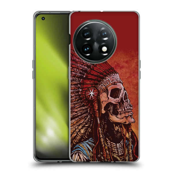 David Lozeau Colourful Grunge Native American Soft Gel Case for OnePlus 11 5G