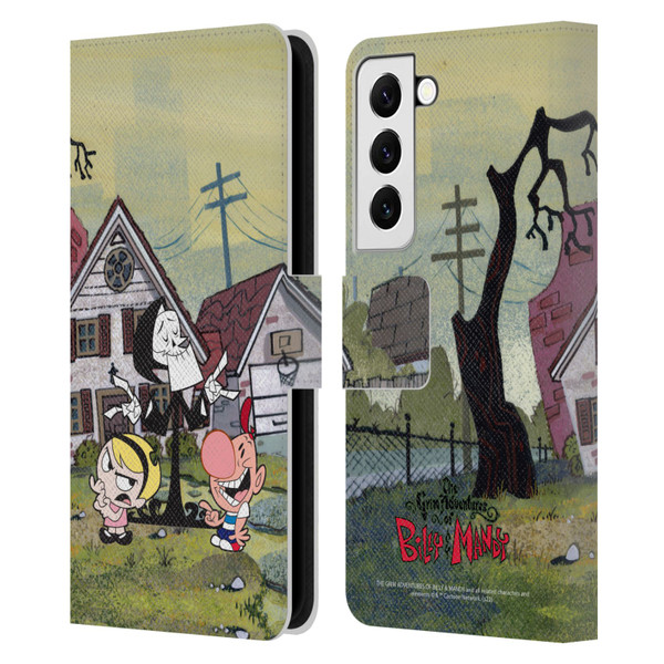 The Grim Adventures of Billy & Mandy Graphics Poster Leather Book Wallet Case Cover For Samsung Galaxy S22 5G