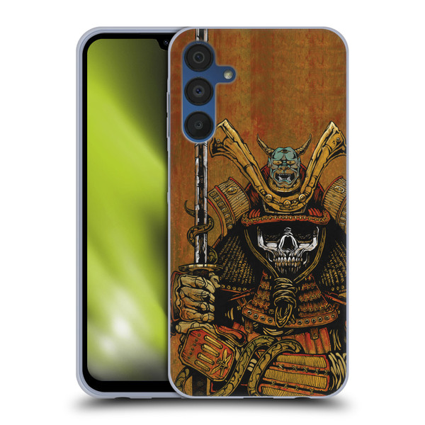 David Lozeau Colourful Grunge Samurai Soft Gel Case for Samsung Galaxy A15