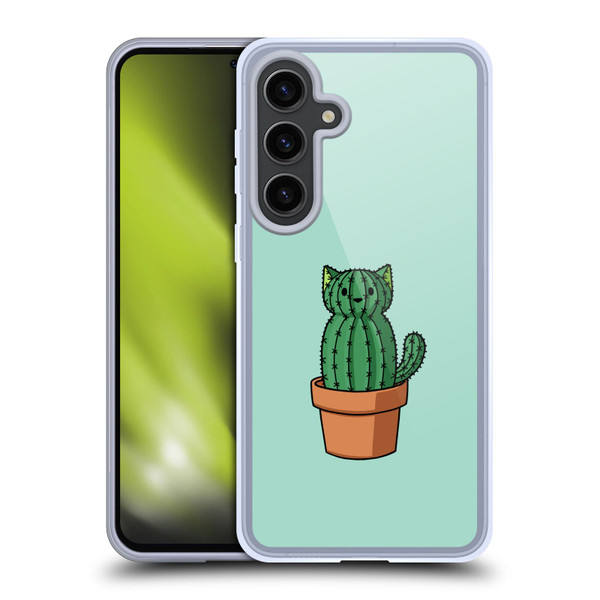 Beth Wilson Doodlecats Cactus Soft Gel Case for Samsung Galaxy S24+ 5G