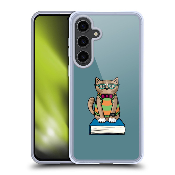 Beth Wilson Doodlecats Nerd Soft Gel Case for Samsung Galaxy S24+ 5G