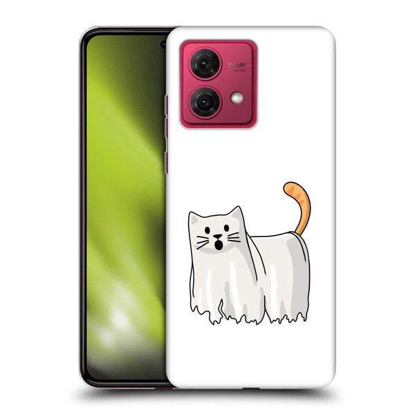 Beth Wilson Doodle Cats 2 Halloween Ghost Soft Gel Case for Motorola Moto G84 5G
