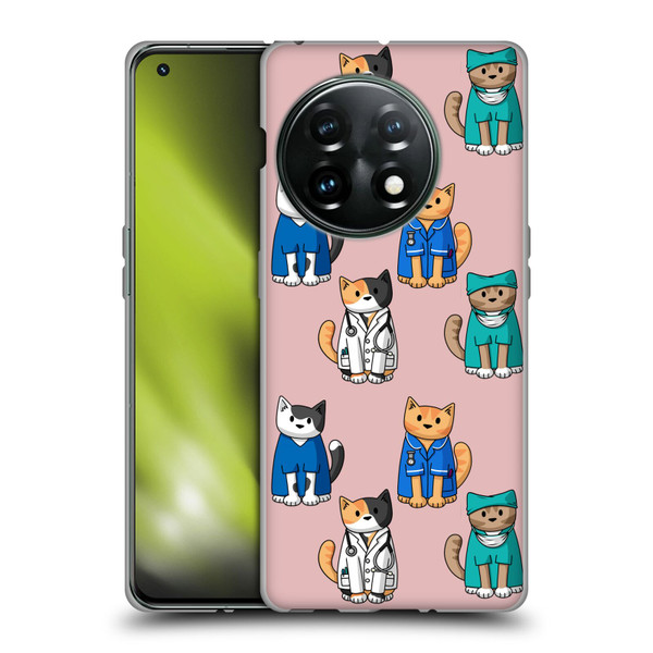 Beth Wilson Doodle Cats 2 Professionals Soft Gel Case for OnePlus 11 5G