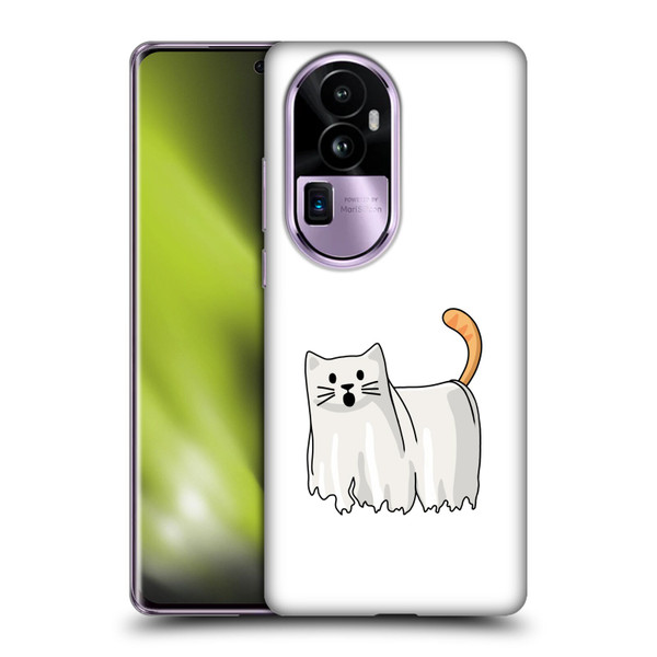 Beth Wilson Doodle Cats 2 Halloween Ghost Soft Gel Case for OPPO Reno10 Pro+