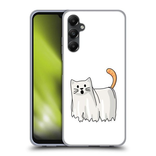 Beth Wilson Doodle Cats 2 Halloween Ghost Soft Gel Case for Samsung Galaxy A05s