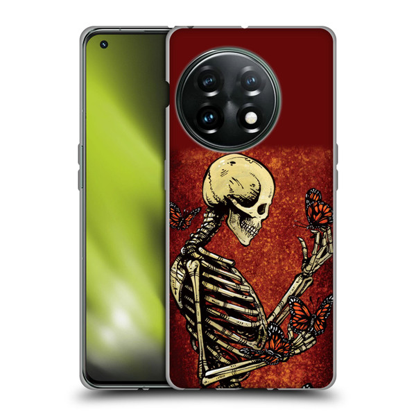 David Lozeau Skeleton Grunge Butterflies Soft Gel Case for OnePlus 11 5G