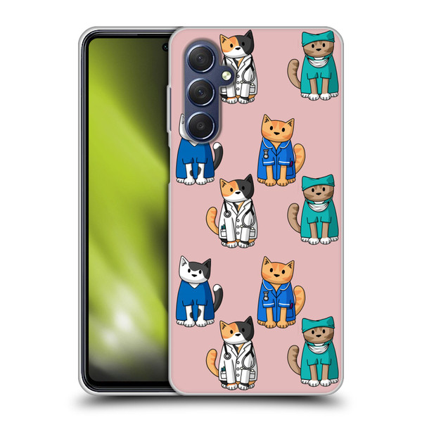 Beth Wilson Doodle Cats 2 Professionals Soft Gel Case for Samsung Galaxy M54 5G