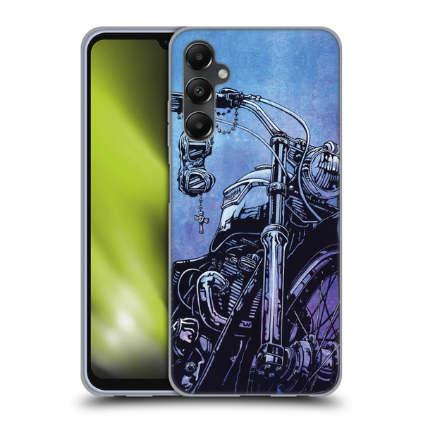 David Lozeau Skeleton Grunge Motorcycle Soft Gel Case for Samsung Galaxy A05s