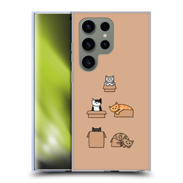 Beth Wilson Doodle Cats 2 Boxes Soft Gel Case for Samsung Galaxy S24 Ultra 5G