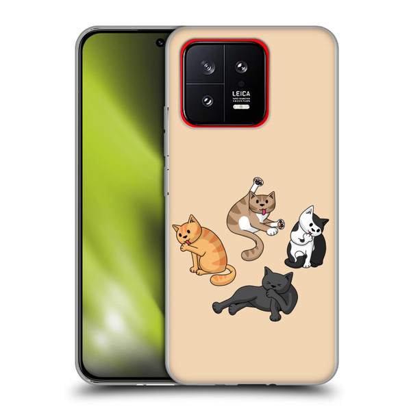 Beth Wilson Doodle Cats 2 Washing Time Soft Gel Case for Xiaomi 13 5G