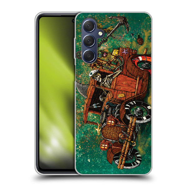 David Lozeau Skeleton Grunge Tiki Towing Soft Gel Case for Samsung Galaxy M54 5G